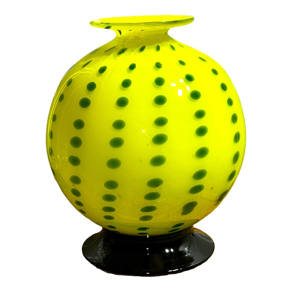 Art Glass Round Vase - Picture 7 of 11